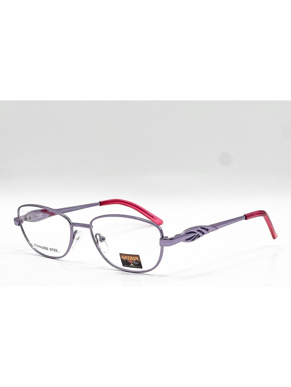 Gothan Style Stainless 27 Shiny Purple Authentic Eyeglasses 54-16-135